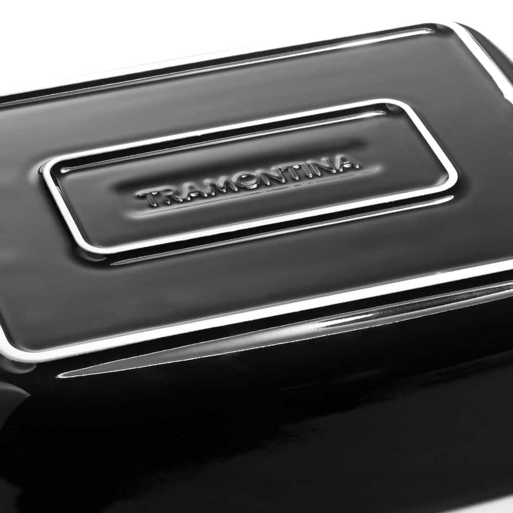 Tramontina Mae 3 Piece Ceramic Porcelain Enamel Bakeware Set-Black