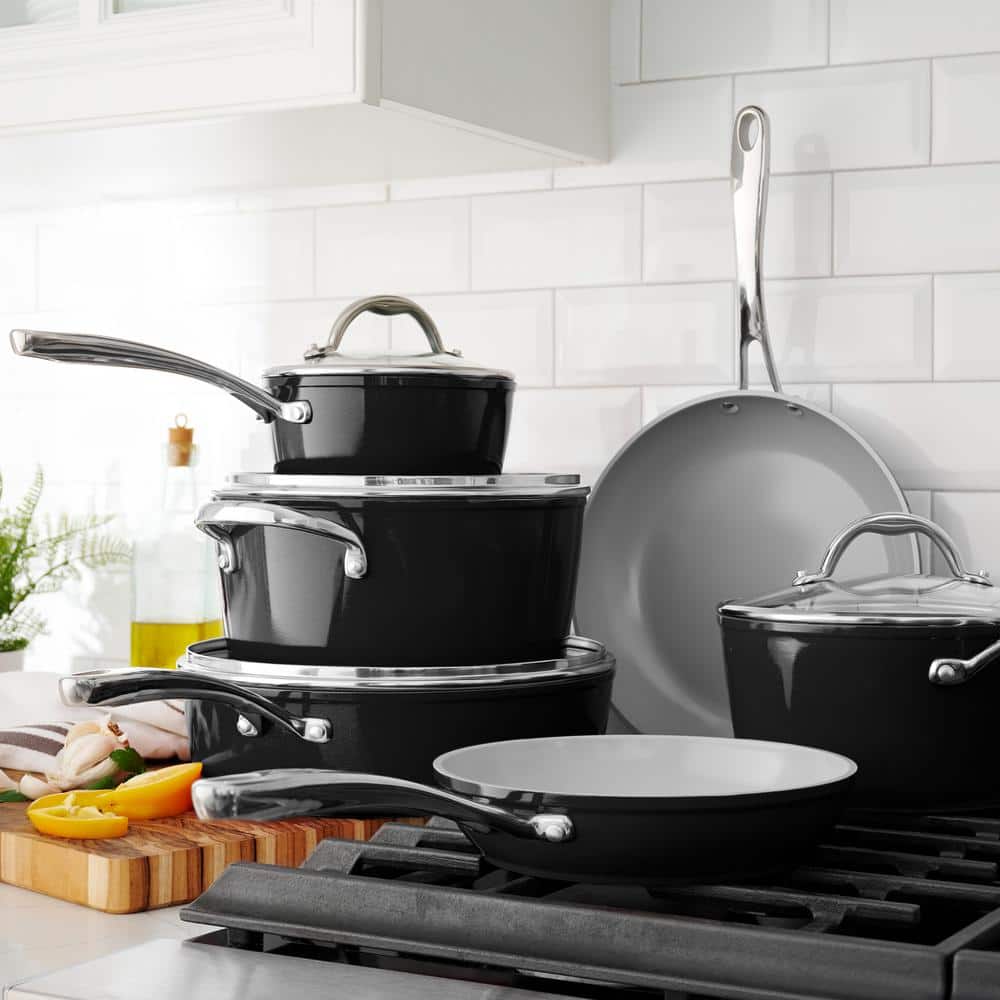 Tramontina 10 Piece Cold Forged Ceramic Cookware Set - Black