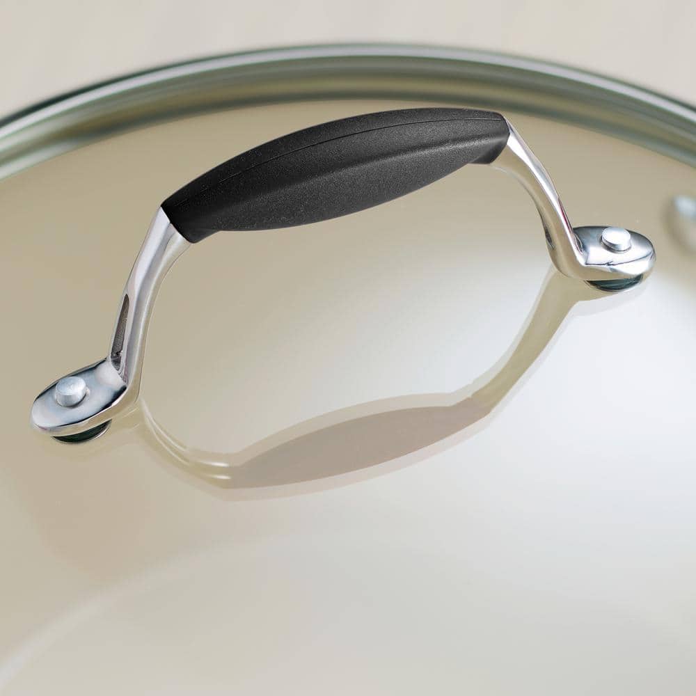 Tramontina Gourmet Ceramica Deluxe 11 In. Aluminum Ceramic Nonstick Skillet In Black With Glass Lid