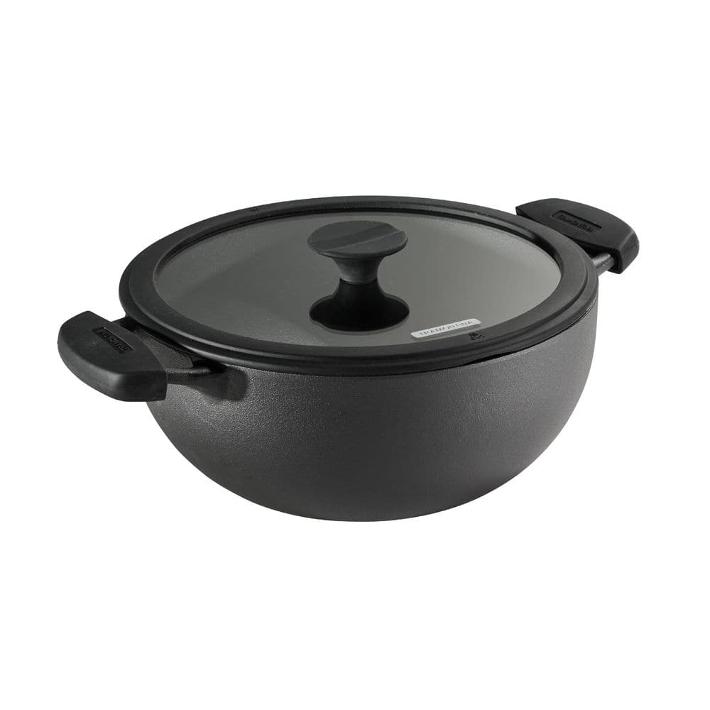 Tramontina Utsava 4.9 Qt. Pre-Seasoned Cast Iron Kadai With Lid – Kitchen Kadai, Compatible With Gas/Electric/Induction