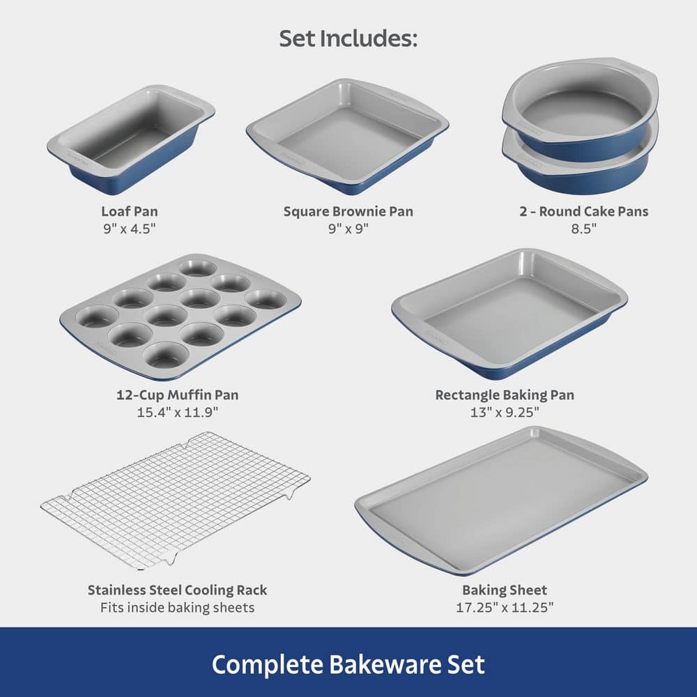 Tramontina Rise 8-Piece Ceramic Non-stick Bakeware Set