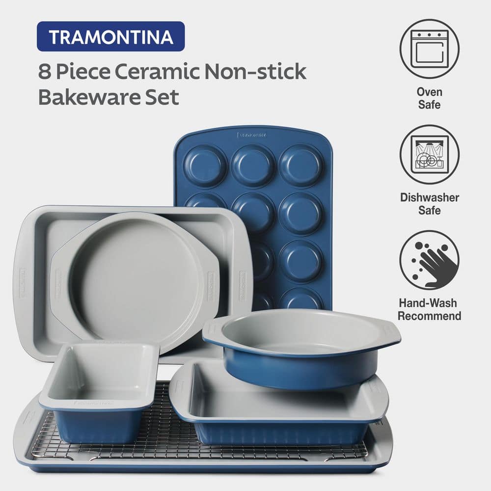 Tramontina Rise 8-Piece Ceramic Non-stick Bakeware Set