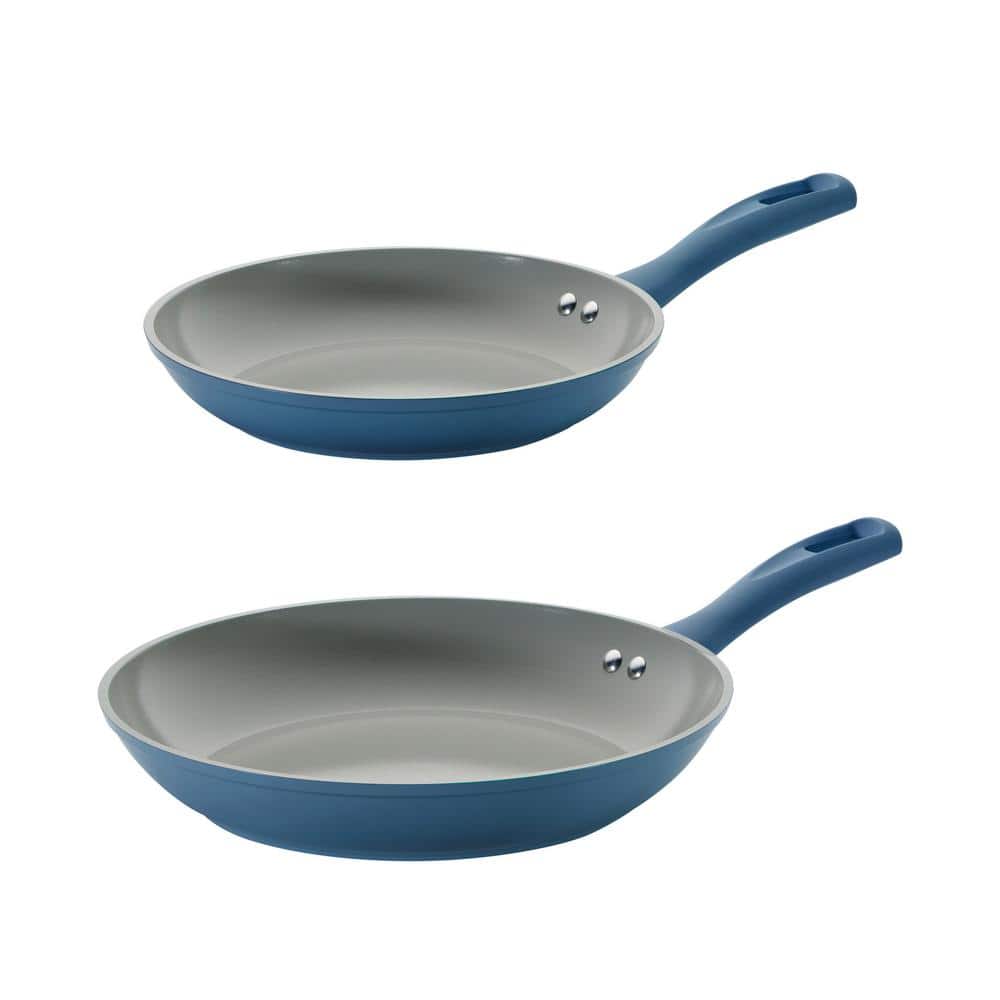 Tramontina Solara 2-Piece Blue Aluminum Induction Frying Pan Set