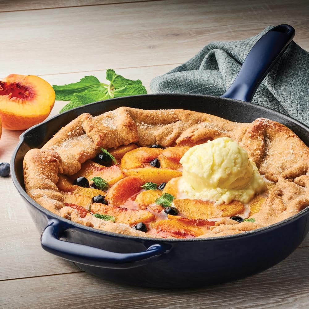 Tramontina Bestow 10 In. Enameled Cast Iron Skillet In Gradated Cobalt