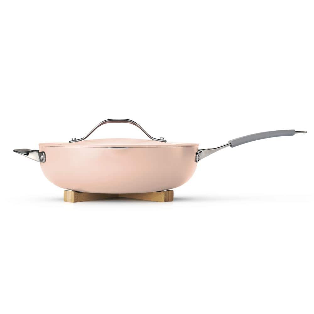 Tramontina All In One Plus Pan 5 Qt. Aluminum Ceramic Nonstick, Blush