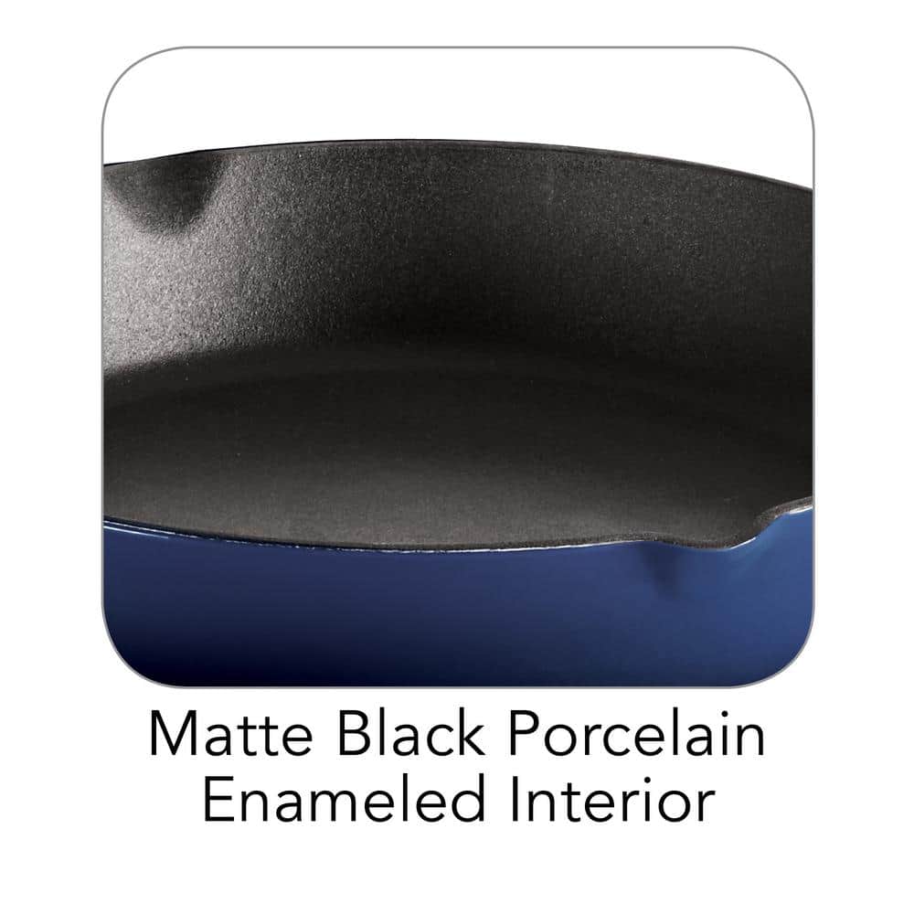 Tramontina Bestow 12 In. Enameled Cast Iron Skillet In Gradated Cobalt