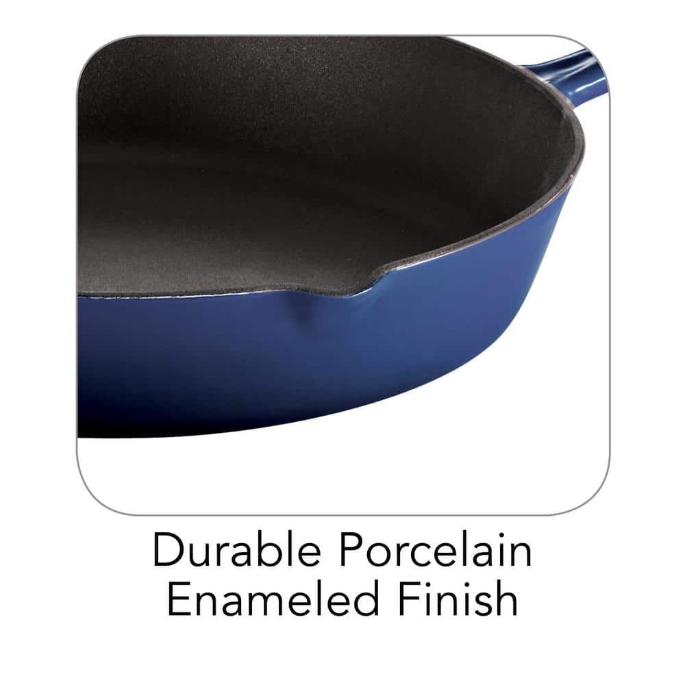 Tramontina Bestow 12 In. Enameled Cast Iron Skillet In Gradated Cobalt