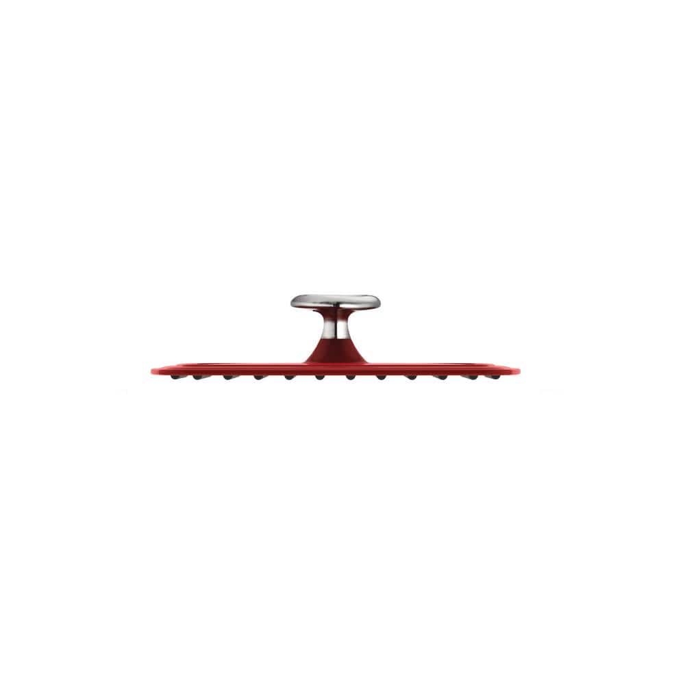 Tramontina Bestow 11.5 In. Enameled Cast Iron Grill Pan In Gradated Red With Bacon Press