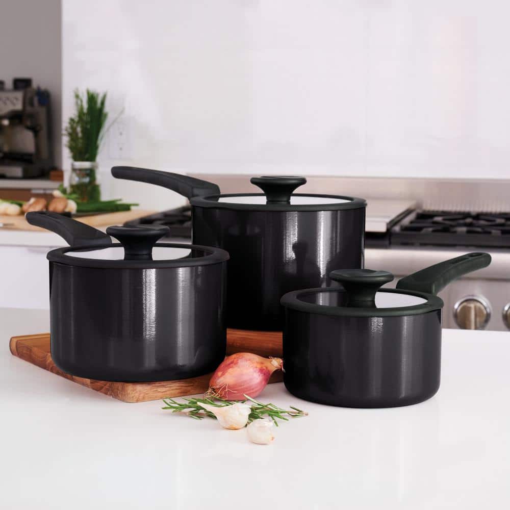 Tramontina 6-Piece Gray Nesting Nonstick Sauce Pan Set