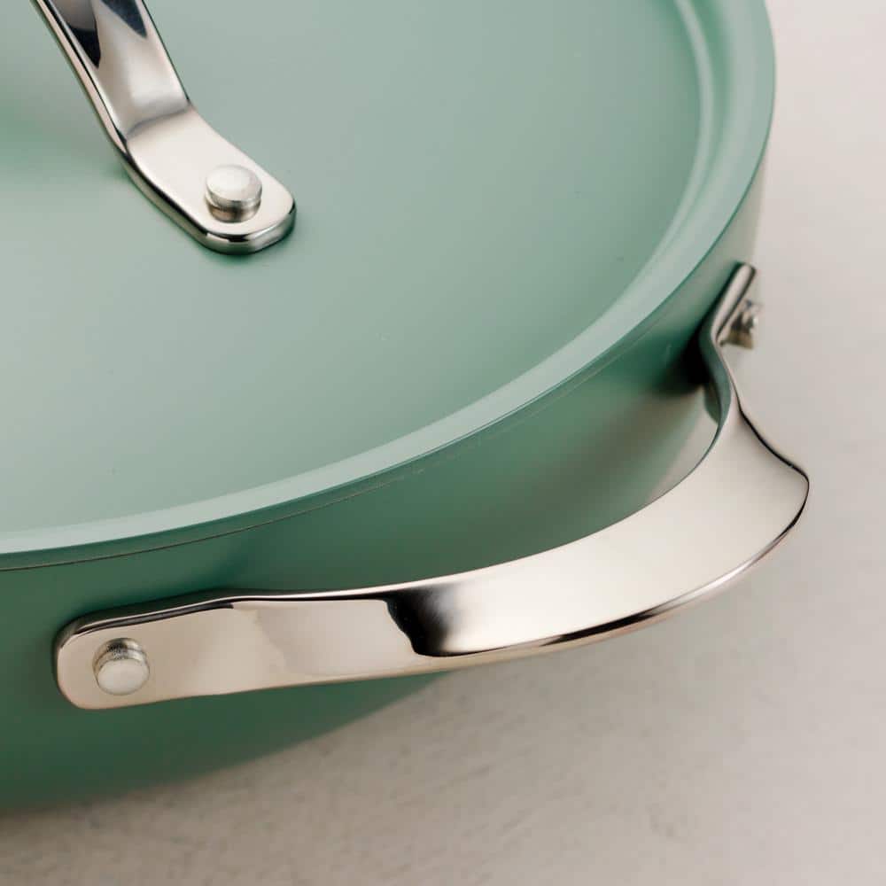 Tramontina All In One Plus Pan 5 Qt. Aluminum Ceramic Nonstick, Sea Salt