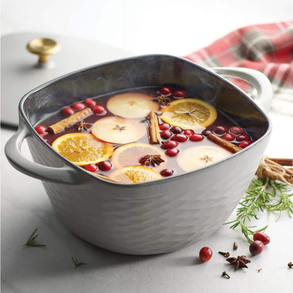 Tramontina Prisma 7 Qt. Enameled Cast Iron Covered Square Dutch Oven - Matte Gray