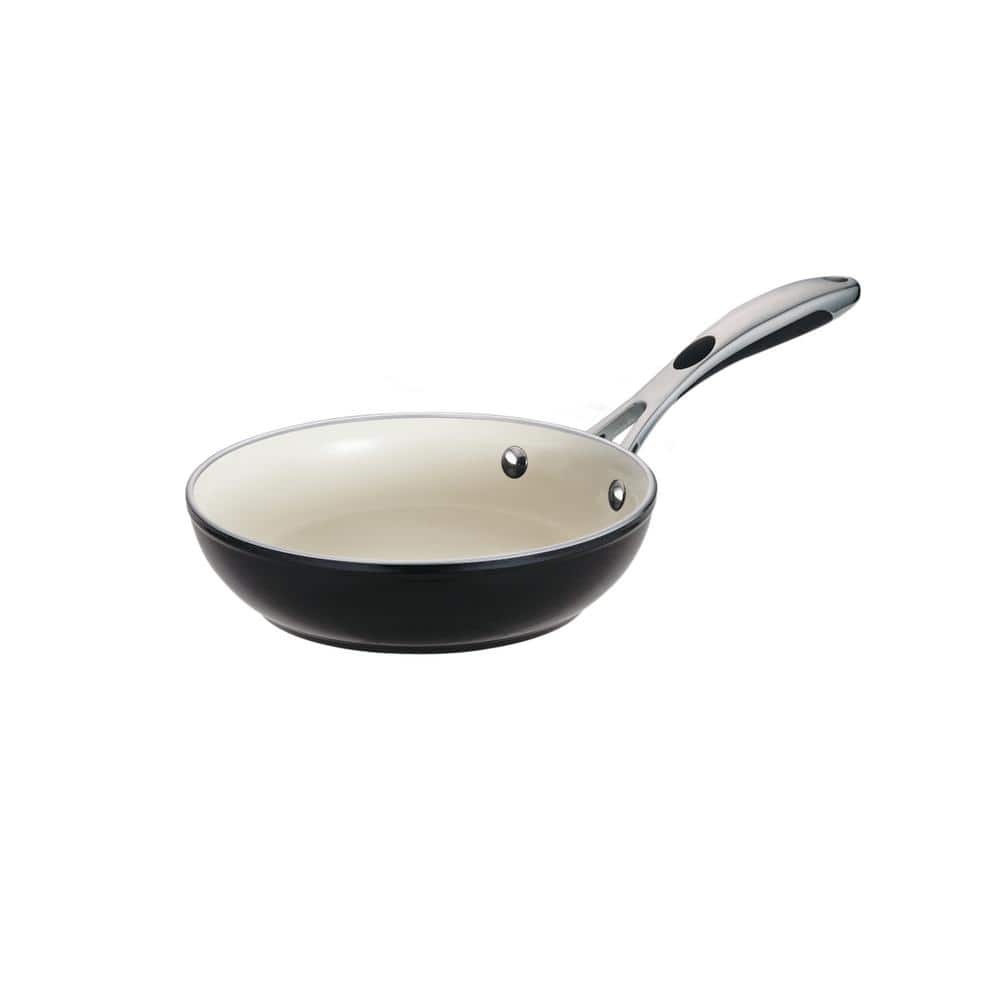 Tramontina Gourmet Ceramica Deluxe 8 In. Aluminum Ceramic Nonstick Frying Pan In Metallic Black