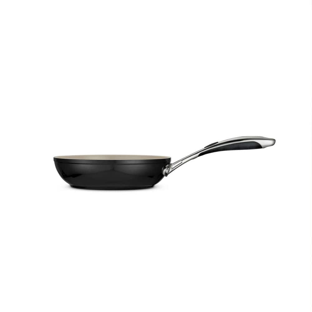 Tramontina Gourmet Ceramica Deluxe 8 In. Aluminum Ceramic Nonstick Frying Pan In Metallic Black