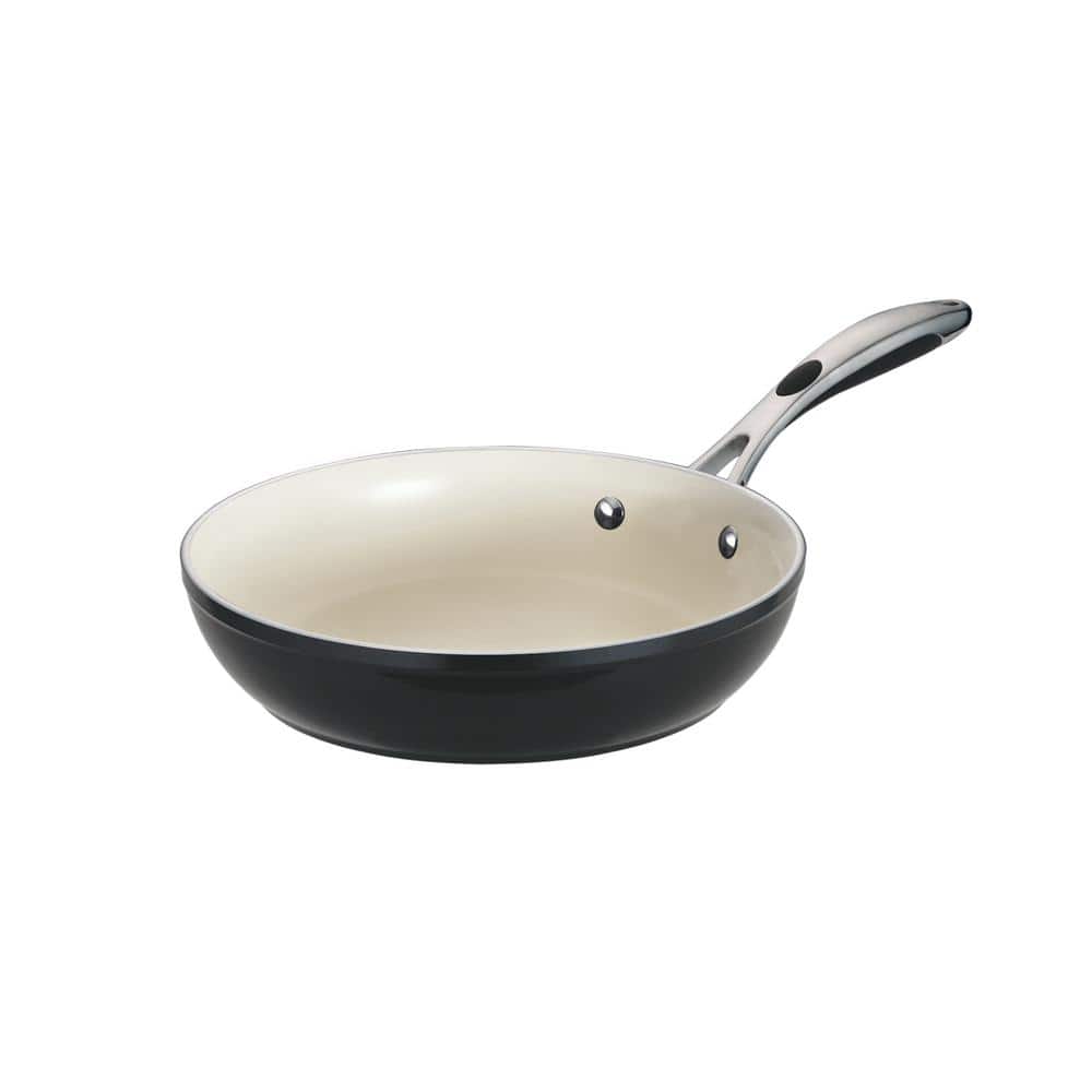 Tramontina Gourmet Ceramica Deluxe 10 In. Aluminum Ceramic Nonstick Frying Pan In Metallic Black