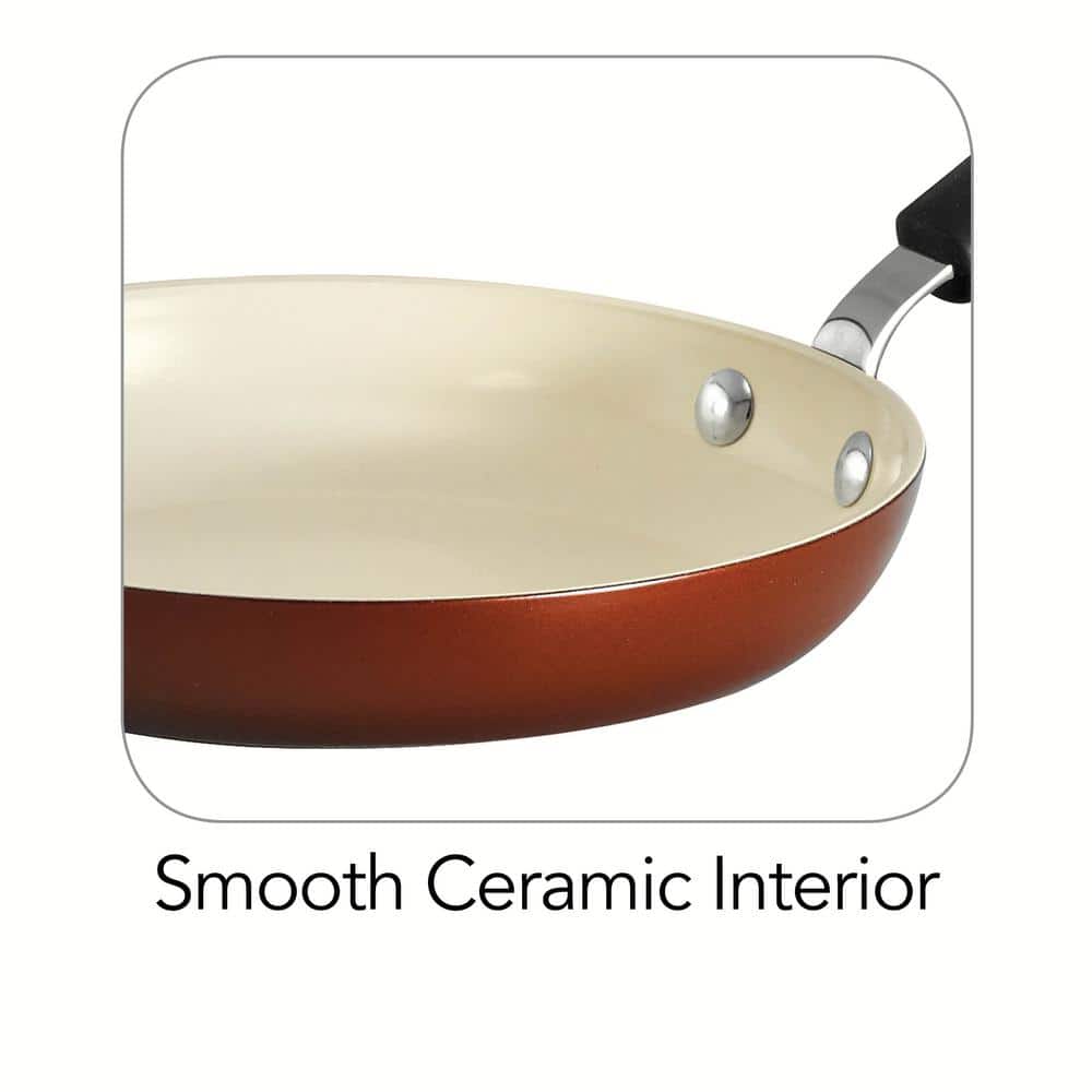 Tramontina Style Ceramica 8 In. Aluminum Ceramic Nonstick Frying Pan In Metallic Copper