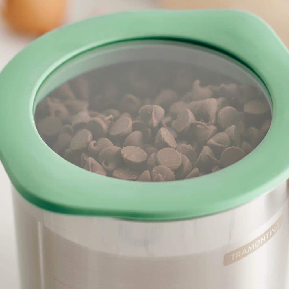 Tramontina 4 Pc Stainless Steel Canister Set - Mint Green