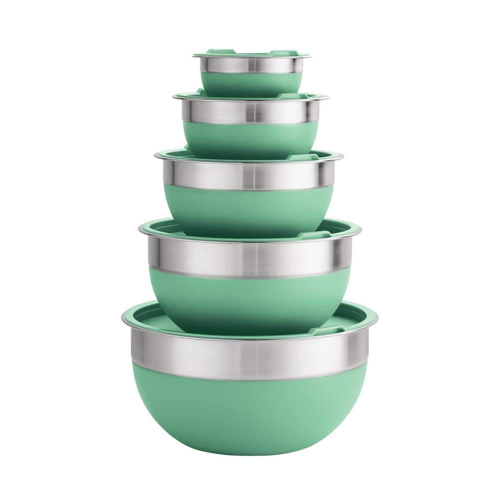 Tramontina Mint Green 10-Piece Covered Mixing Bowl Set