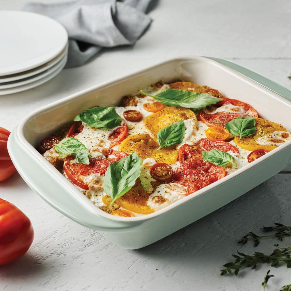 Tramontina Mae 3 Piece Ceramic Porcelain Enamel Bakeware Set-Mint