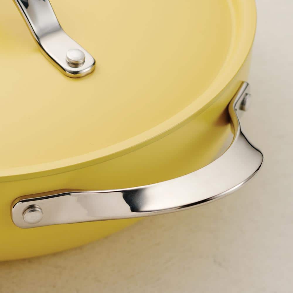 Tramontina All In One Plus Pan 5 Qt. Aluminum Ceramic Nonstick, Mustard