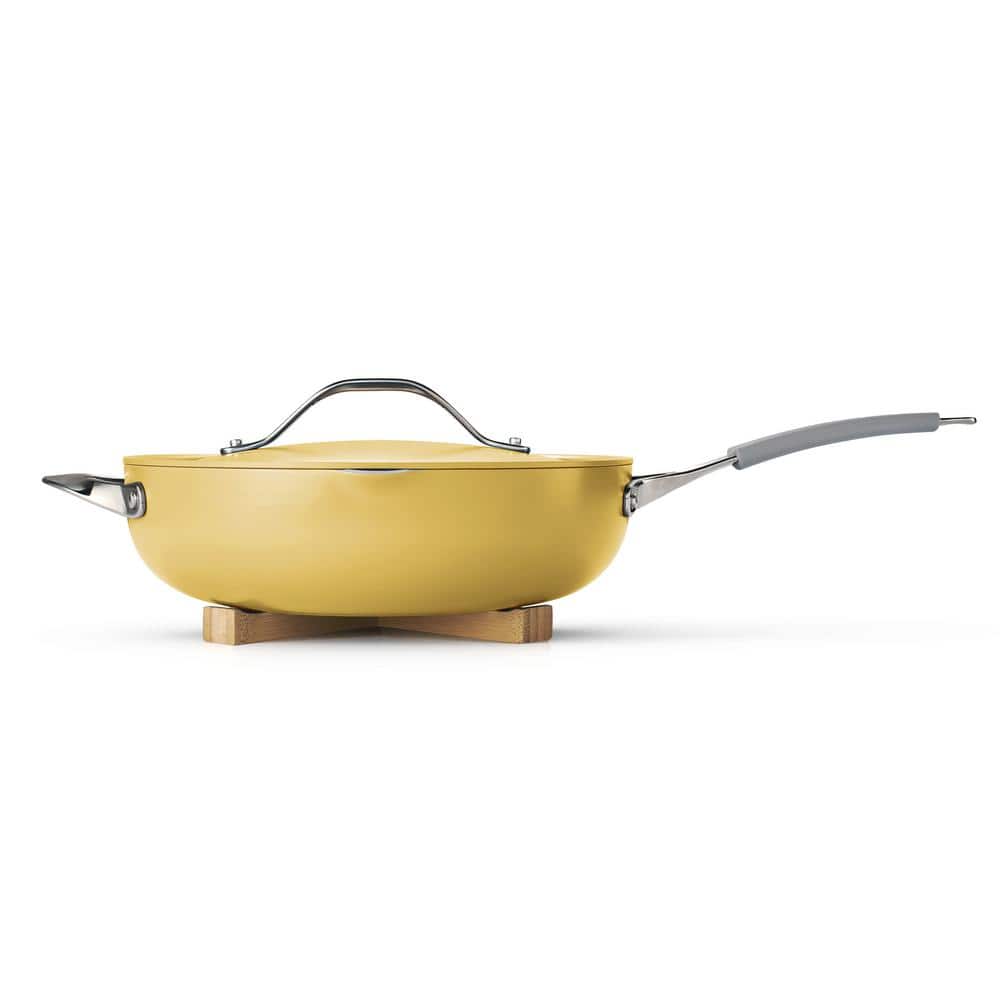 Tramontina All In One Plus Pan 5 Qt. Aluminum Ceramic Nonstick, Mustard