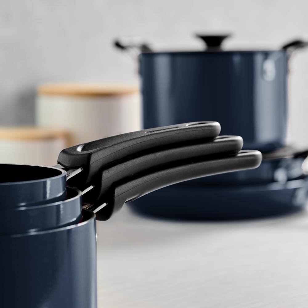 Tramontina 11-Piece Nesting Aluminum Nonstick Cookware Set In Navy