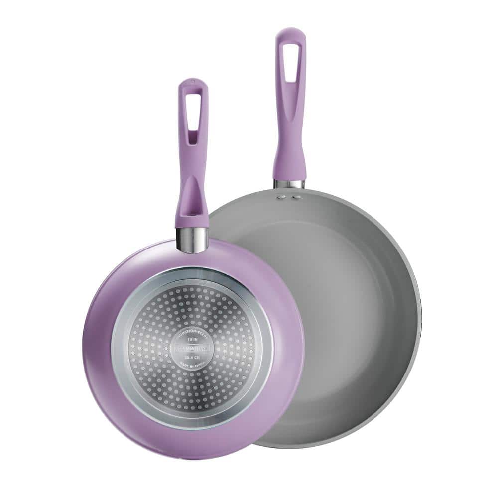 Tramontina Solara 2-Piece Purple Aluminum Induction Frying Pan Set