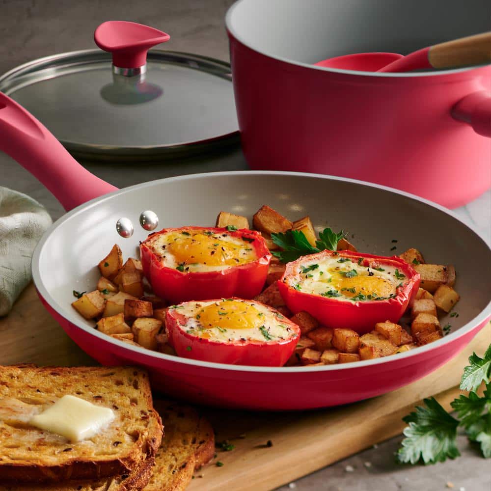 Tramontina Solara 14-Piece Aluminum Ceramic Cookware Set In Red