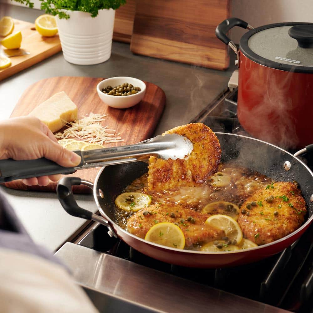 Tramontina 11-Piece Nesting Aluminum Nonstick Cookware Set In Red