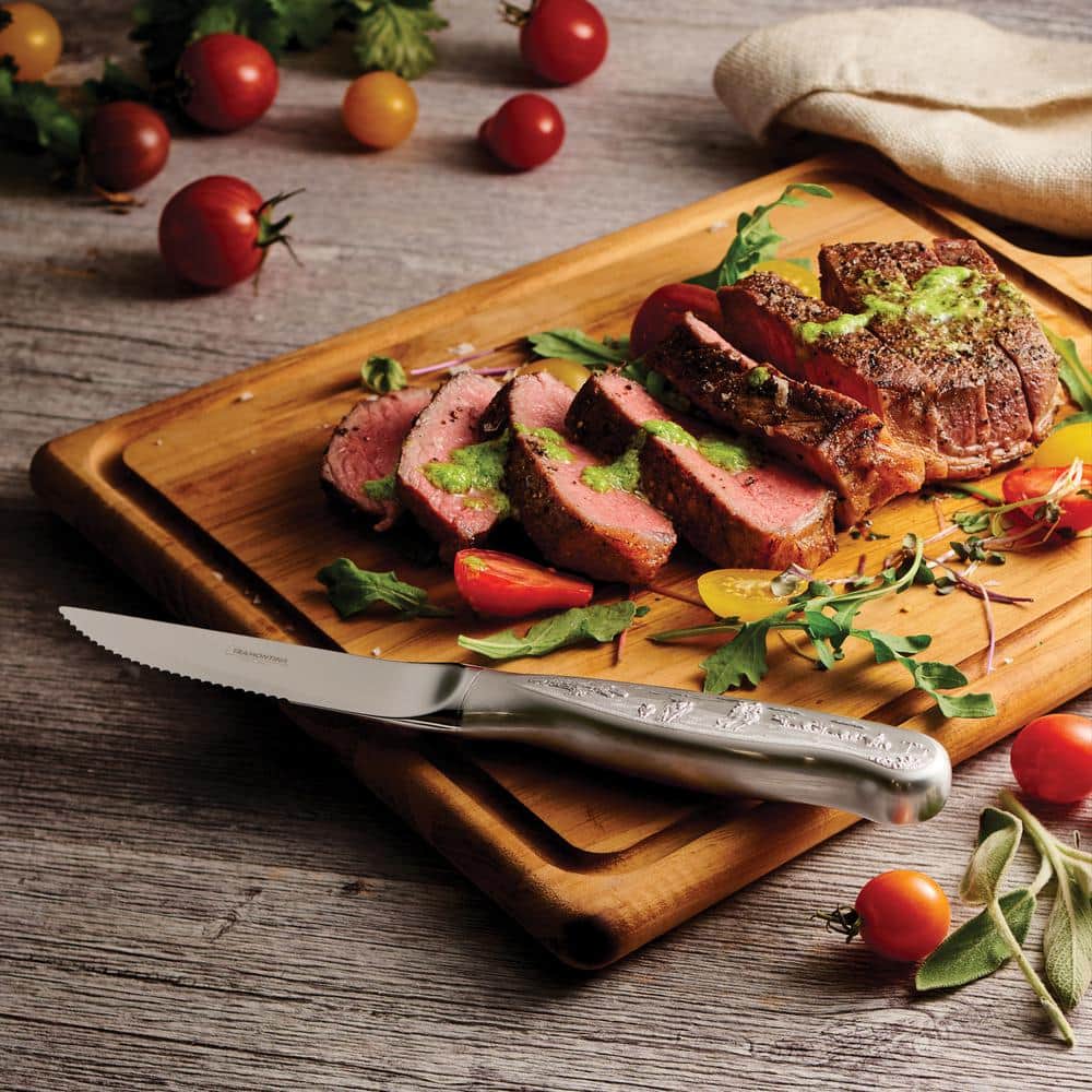 Tramontina 4-Piece Stainless Steel Forged Engraved Steak Knife Set