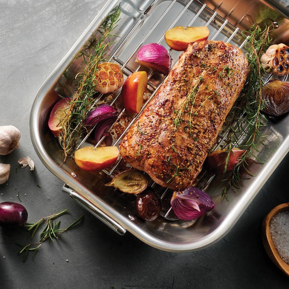 Tramontina Gourmet Prima 7 Qt. Stainless Steel Roasting Pan With Basting Rack