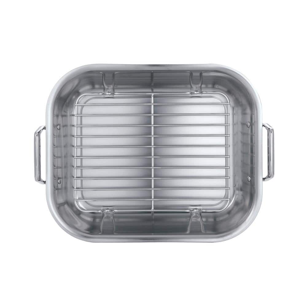 Tramontina Gourmet Prima 7 Qt. Stainless Steel Roasting Pan With Basting Rack