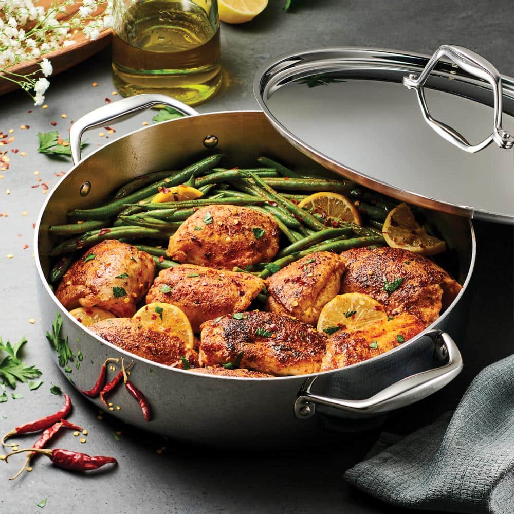 Tramontina Signature Tri-Ply Clad 6 Qt. Covered Stainless Steel Braiser