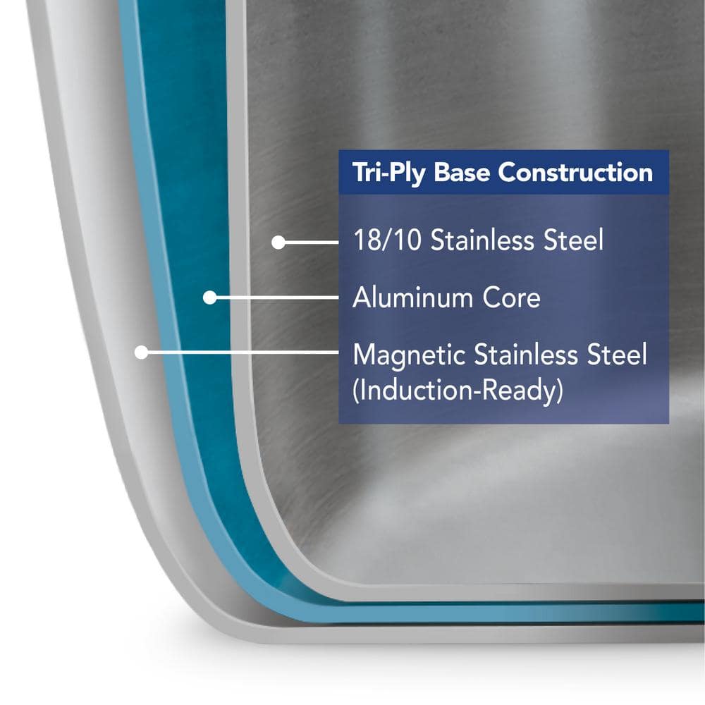 Tramontina Signature Tri-Ply Clad 6 Qt. Covered Stainless Steel Braiser