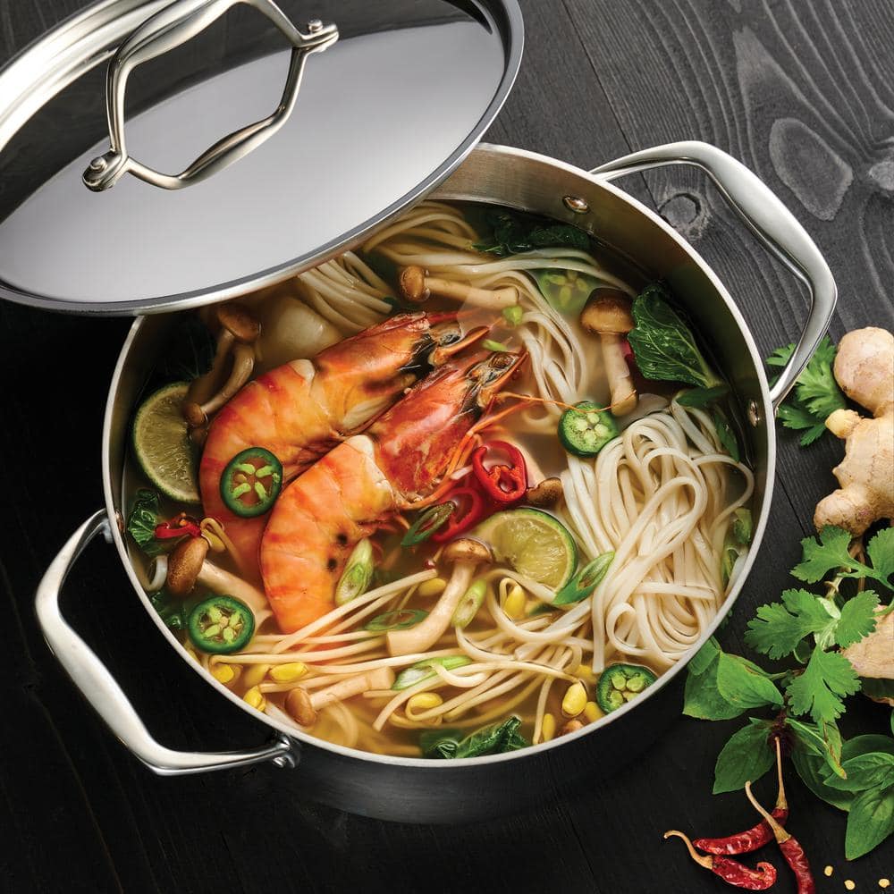 Tramontina Signature Tri-Ply Clad 5 Qt. Round Stainless Steel Dutch Oven With Lid