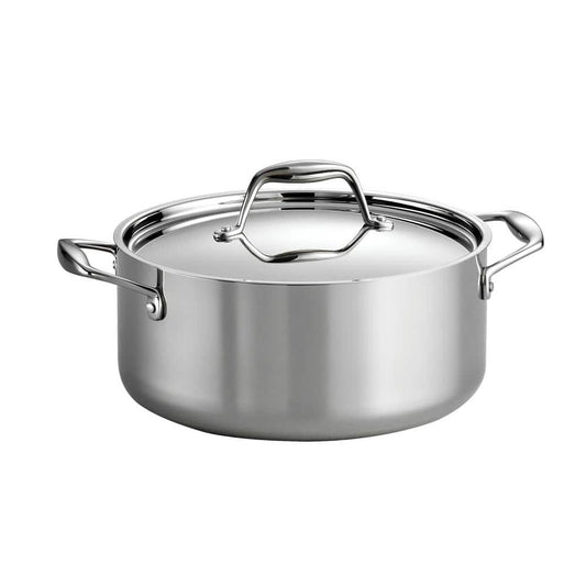 Tramontina Signature Tri-Ply Clad 5 Qt. Round Stainless Steel Dutch Oven With Lid