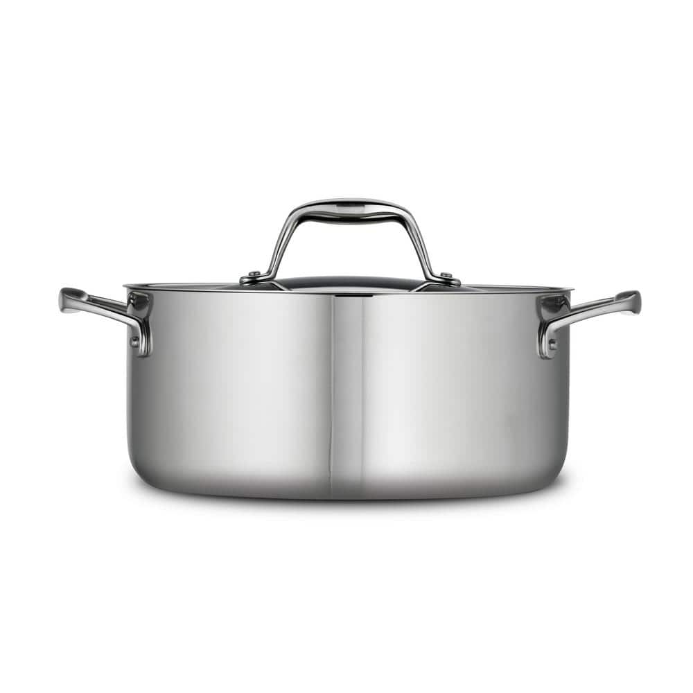 Tramontina Signature Tri-Ply Clad 5 Qt. Round Stainless Steel Dutch Oven With Lid