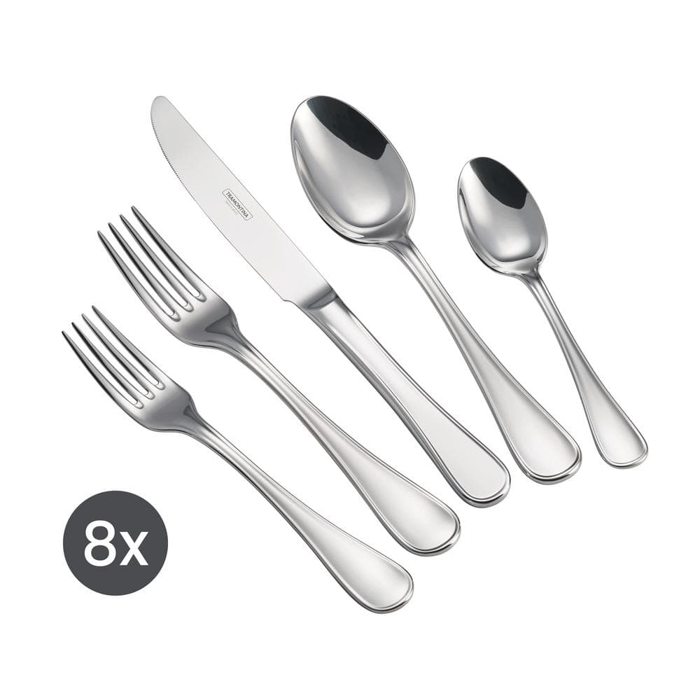 Tramontina Firenze 45-Piece 18/10 Stainless Steel Flatware (Set Service For 8)