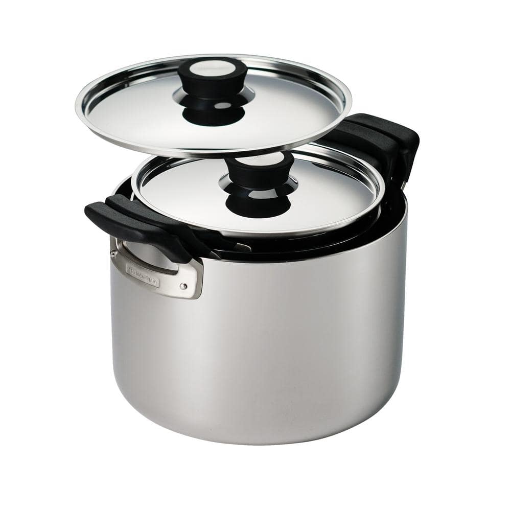 Tramontina Nesting 6-Piece Stainless Steel Tri-Ply Clad Sauce And Stock Pot Cookware Set