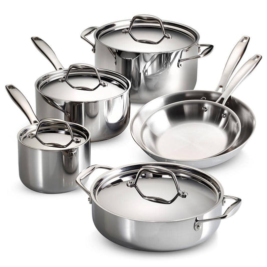 Tramontina Signature Tri-Ply Clad 10-Piece Stainless Steel Cookware Set