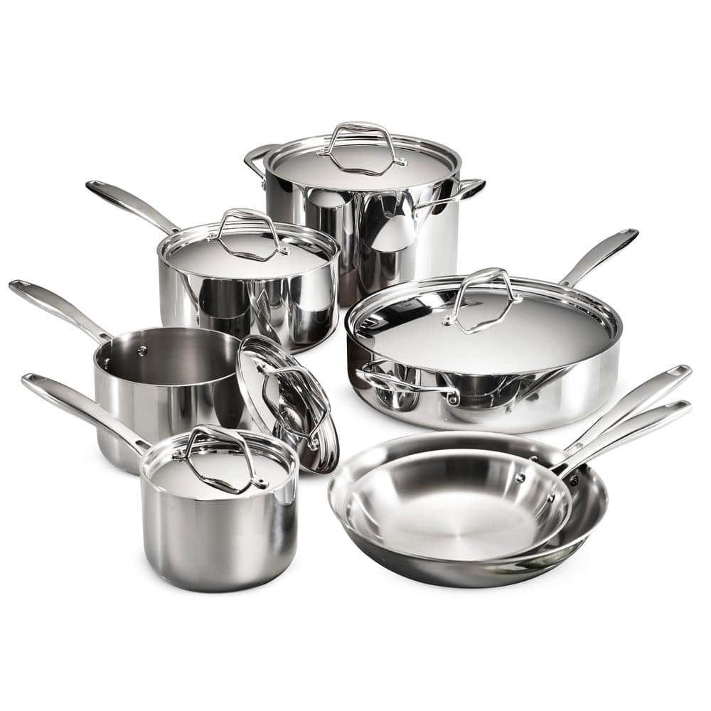 Tramontina Signature Tri-Ply Clad 12-Piece Stainless Steel Cookware Set