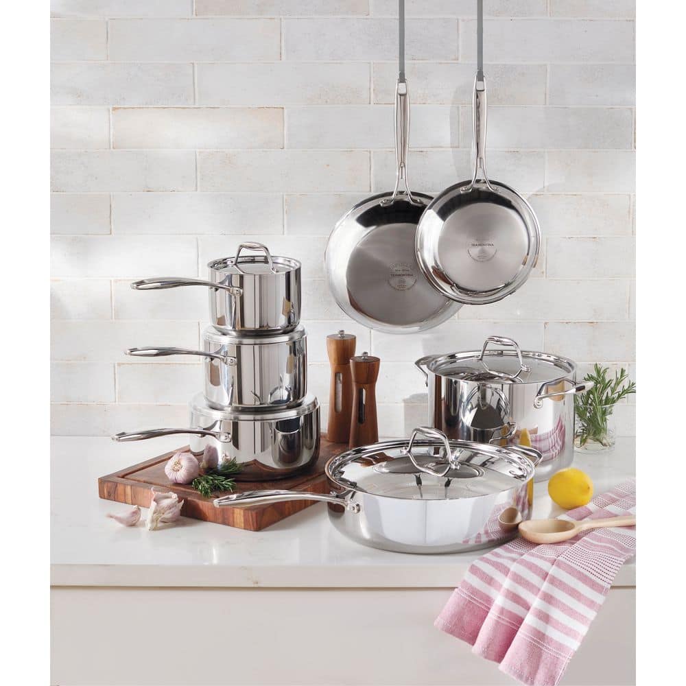 Tramontina Signature Tri-Ply Clad 12-Piece Stainless Steel Cookware Set