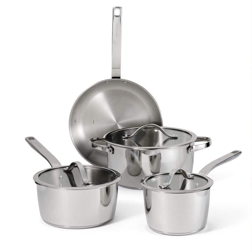 Tramontina Tempo 7-Piece Tri-Ply Base Stainless Steel Cookware Set