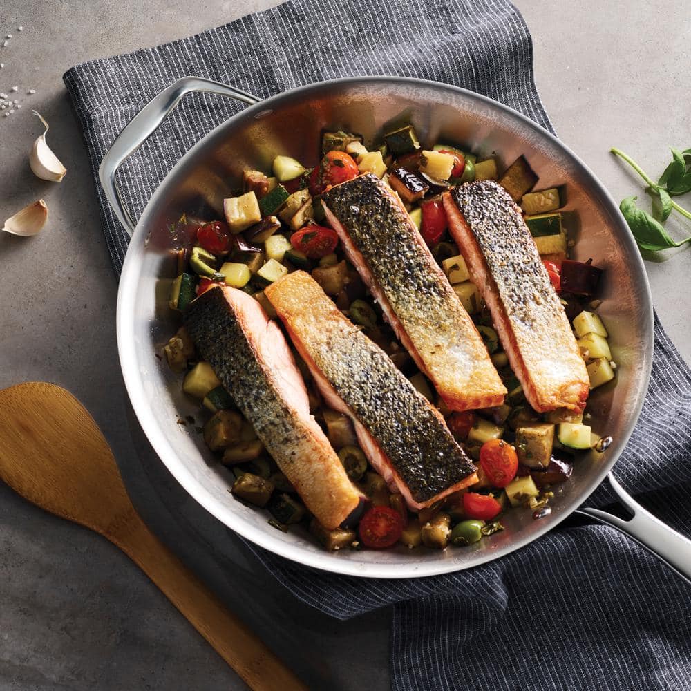 Tramontina Signature Tri-Ply Clad 12 In. Stainless Steel Frying Pan With Helper Handle