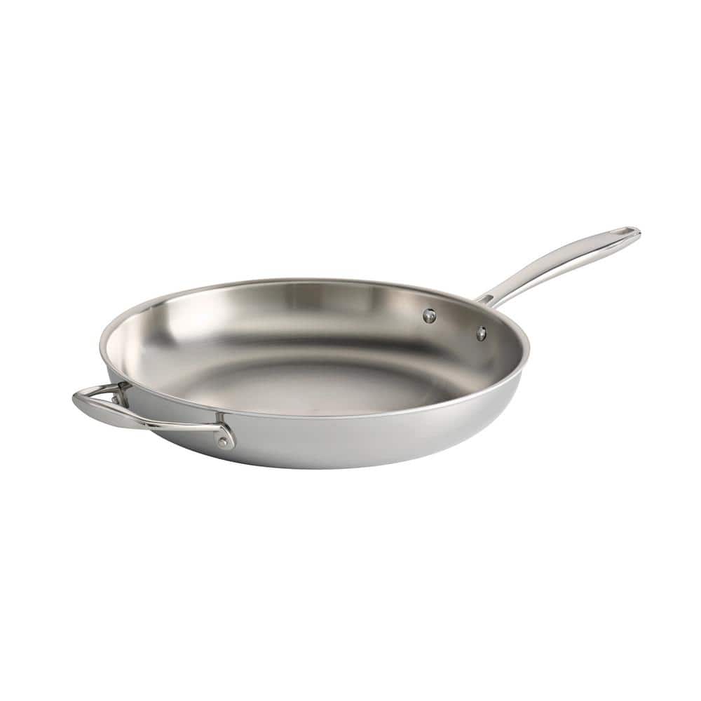 Tramontina Signature Tri-Ply Clad 12 In. Stainless Steel Frying Pan With Helper Handle