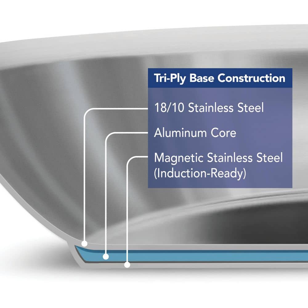Tramontina Tempo 12 In. Tri-Ply Base Stainless Steel Frying Pan