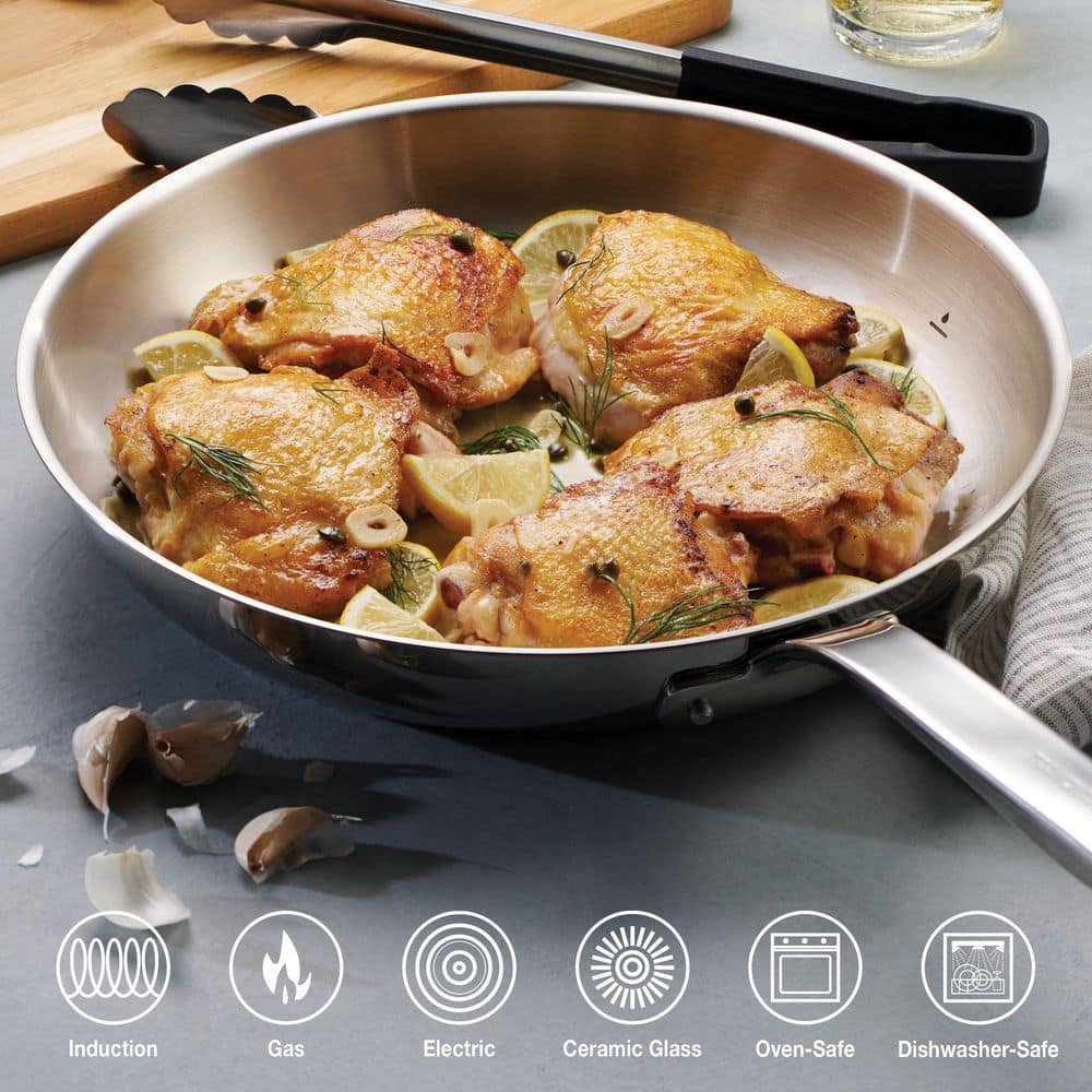 Tramontina Tempo 12 In. Tri-Ply Base Stainless Steel Frying Pan