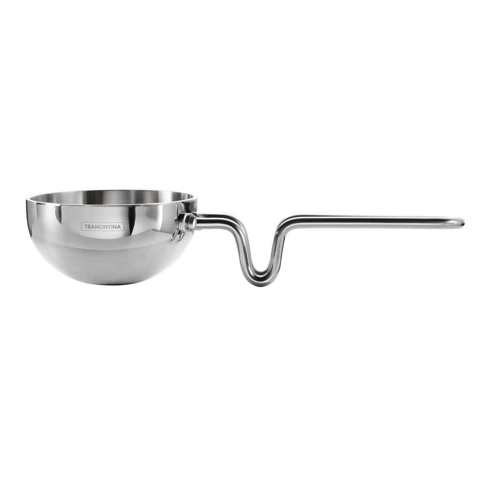 Tramontina Utsava 4 In. Tri-Ply Clad Stainless Steel Tadka Frying Pan With Long Handle