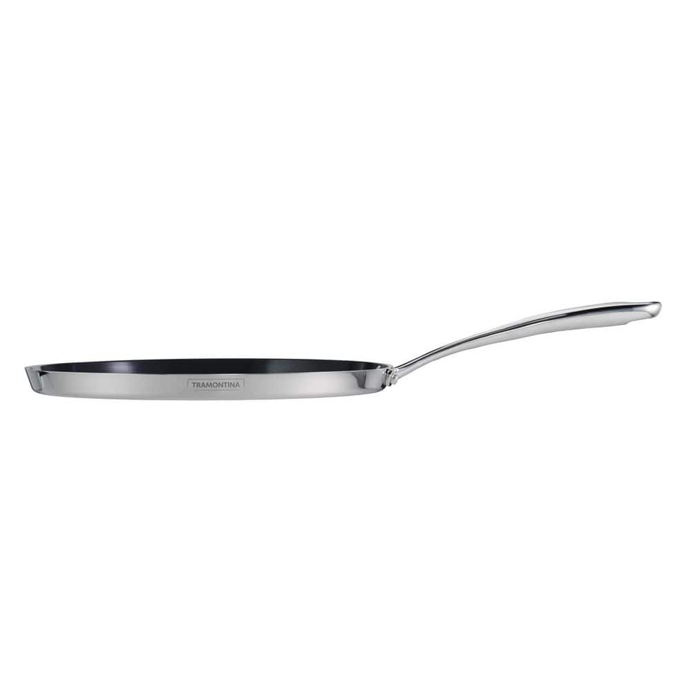 Tramontina Utsava 11 In. Ceramic-Coated Stainless Steel Dosa Frying Pan Tawa