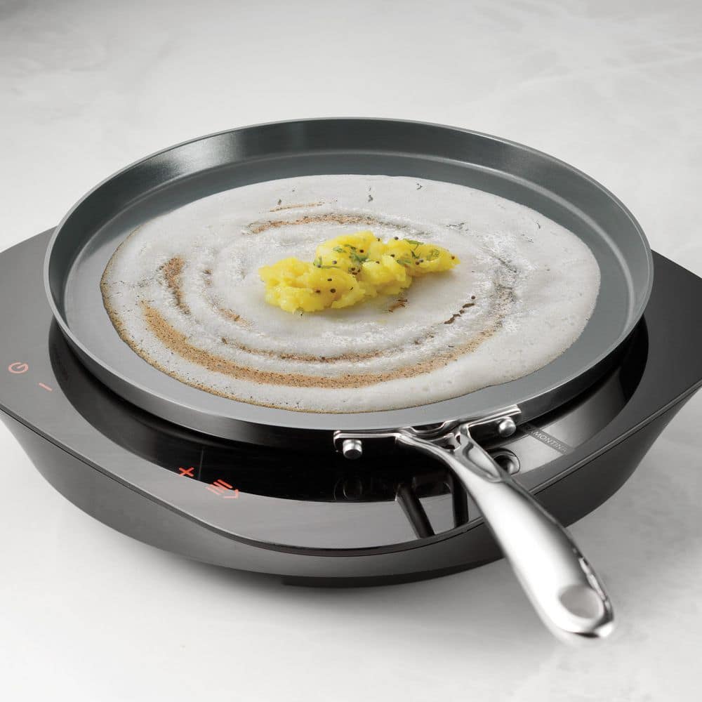 Tramontina Utsava 12 In. Ceramic-Coated Stainless Steel Dosa Frying Pan Tawa