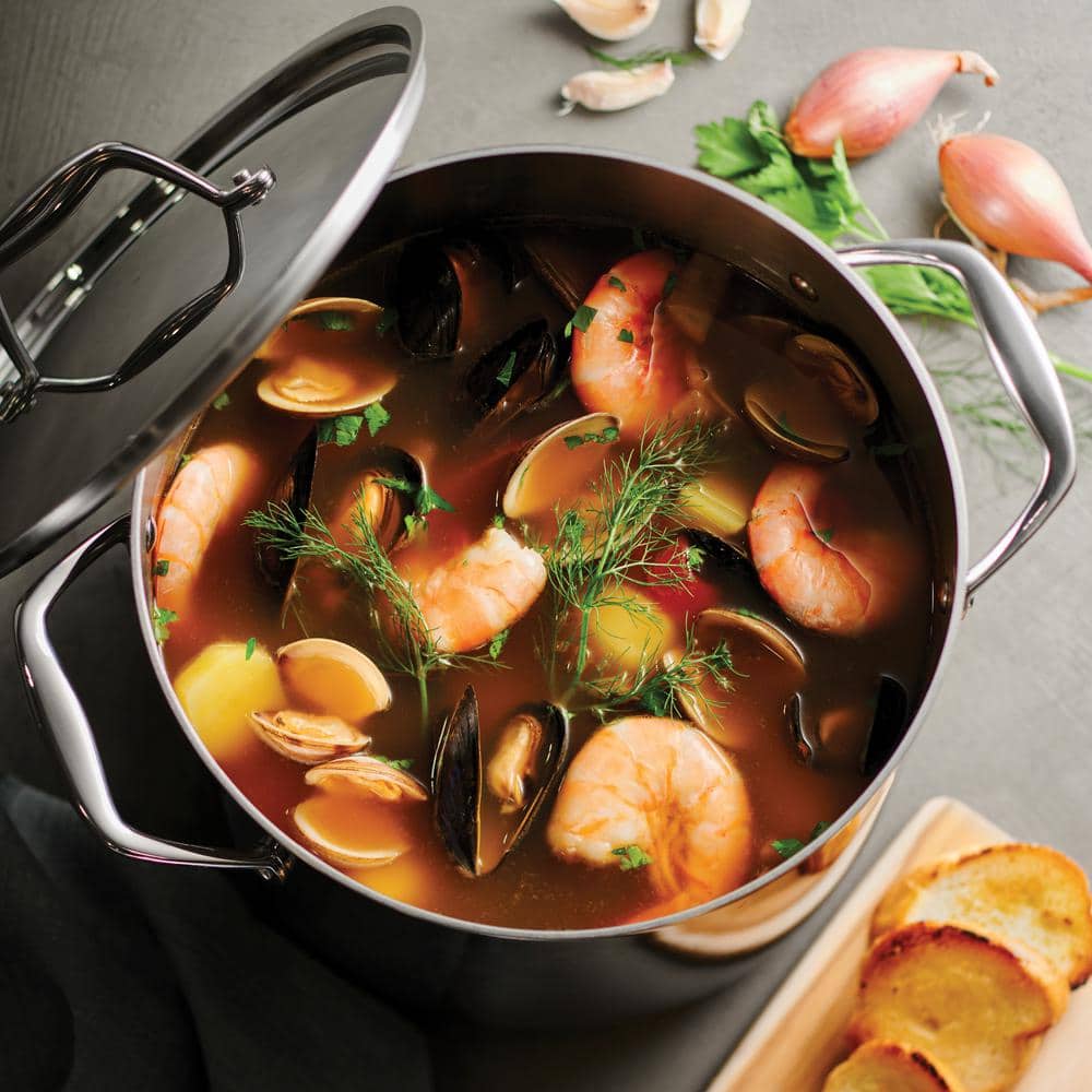 Tramontina Signature Tri-Ply Clad 8 Qt. Stainless Steel Stock Pot With Lid